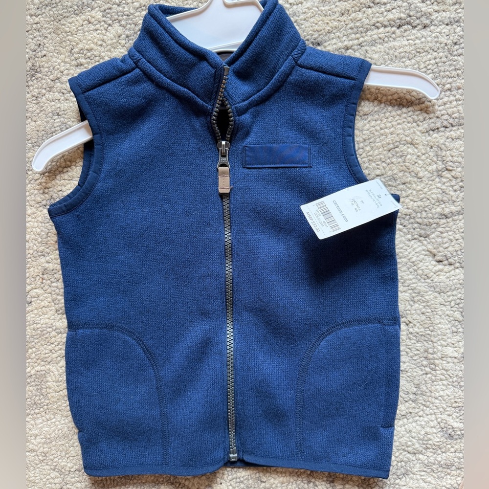 NWT Carters polyester (a little stretchy) vest, size 3T